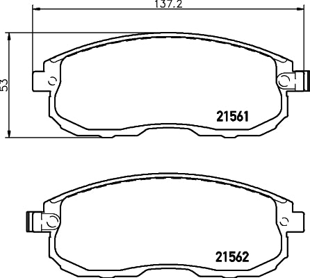 NF PARTS Piduriklotsi komplekt,ketaspidur NF0013991